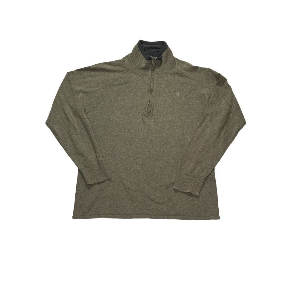 The North Face Sweater Mens Medium Tan Pullover 1/4 Zip Pullover High Neck